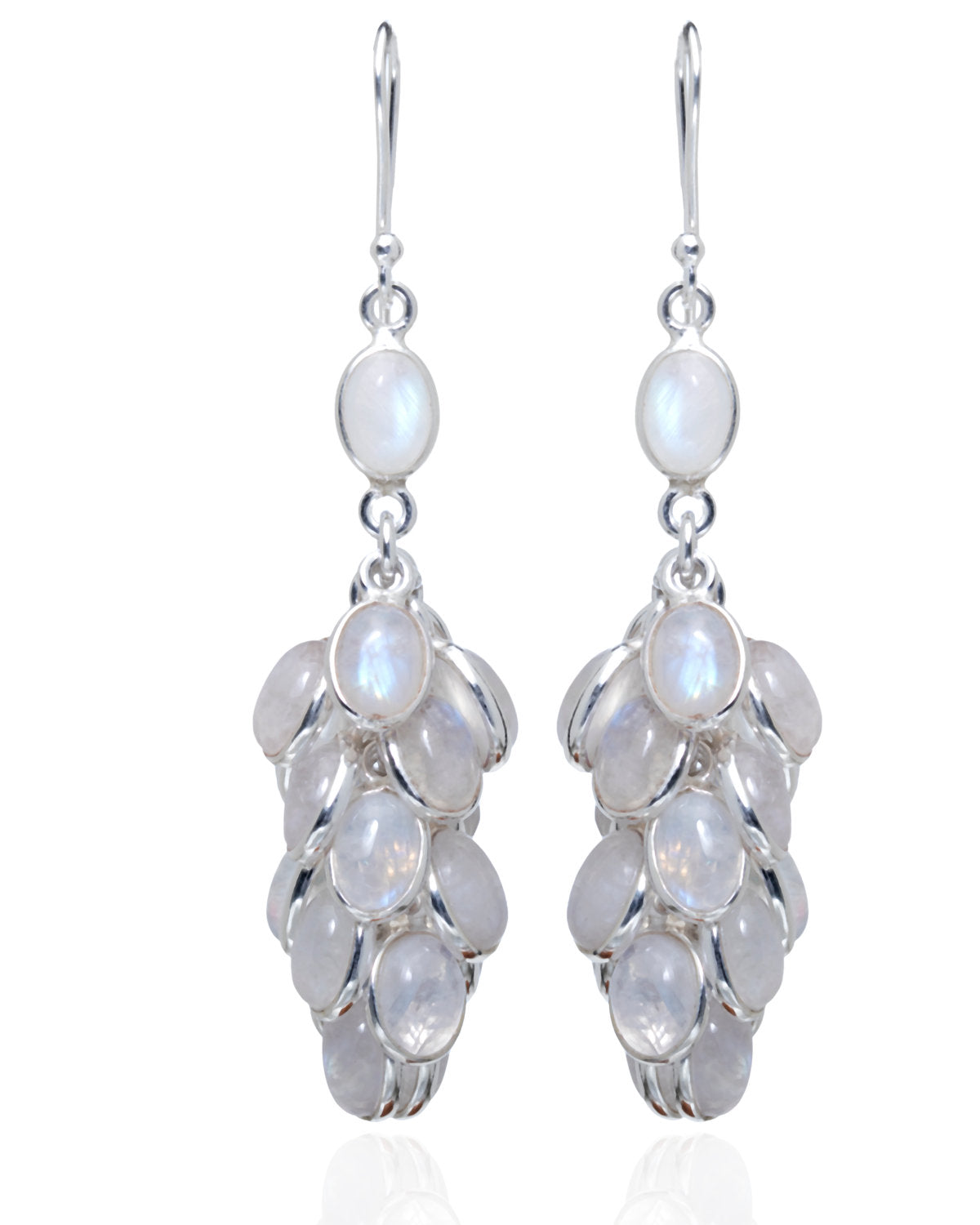 Long Dangle Earrings by CERENA Paris — front view