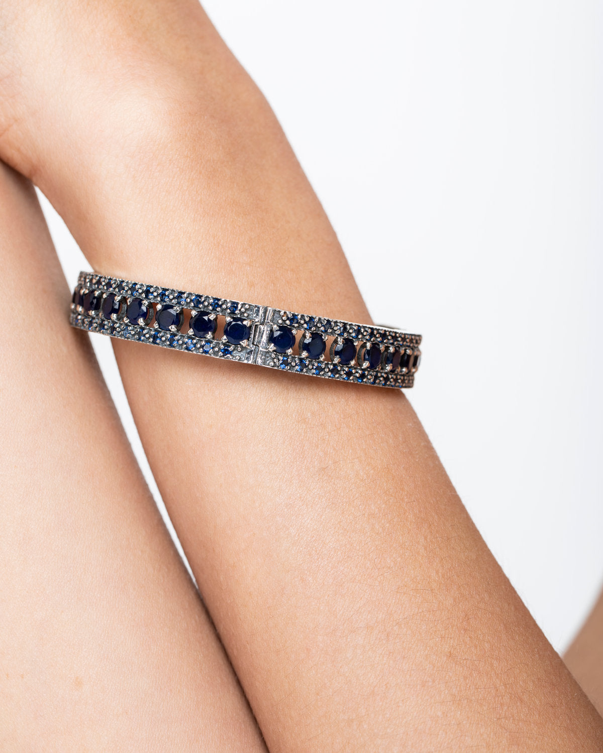 Blue Sapphire High Jewelry by CERENA Paris — back view