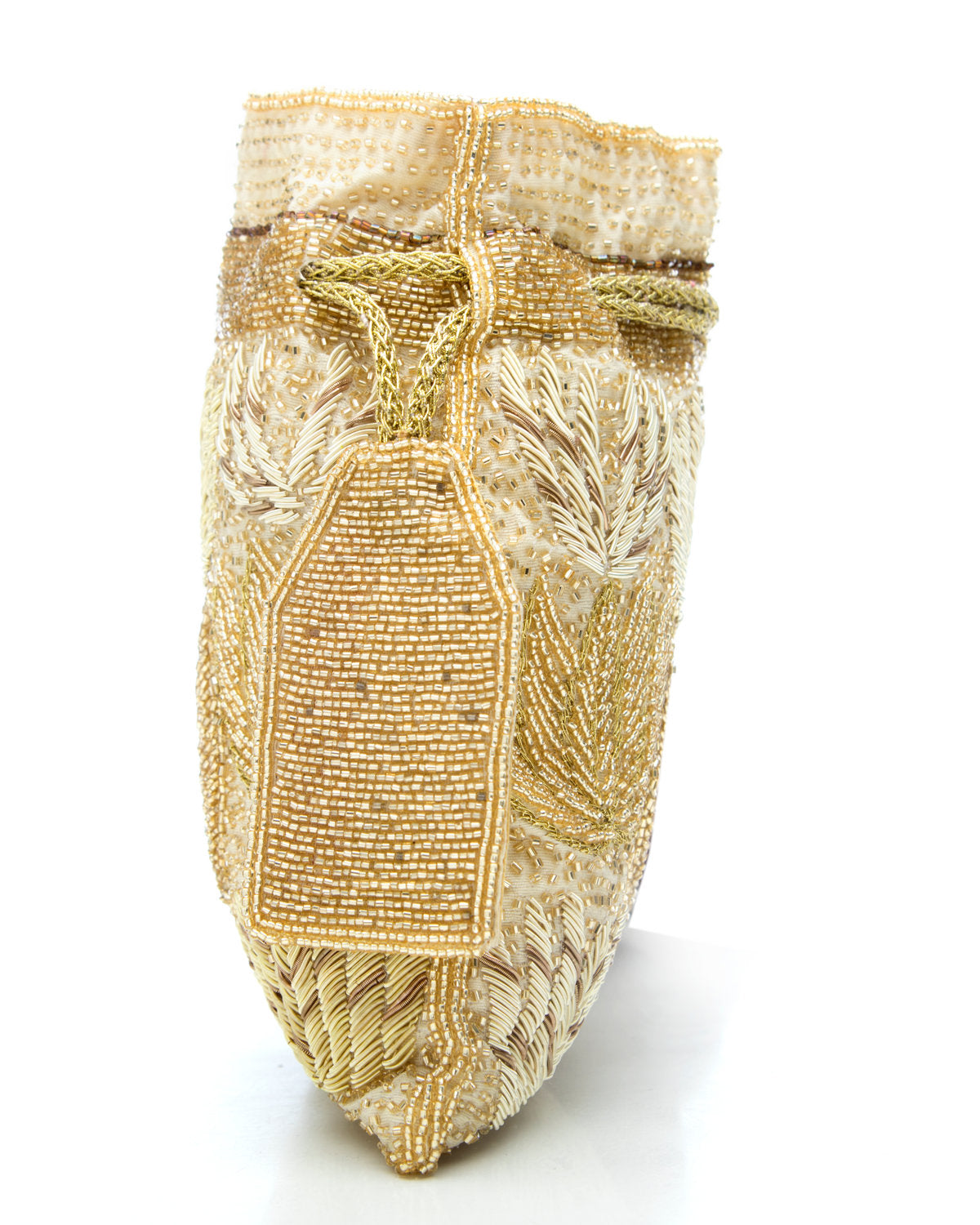 Gold Embroidered Handbag by CERENA Paris — styled