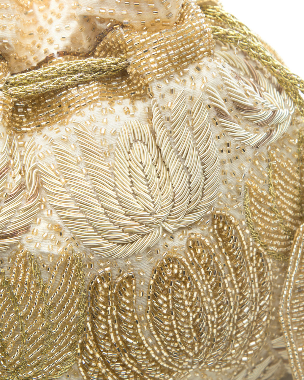 Gold Embroidered Handbag by CERENA Paris — close-up