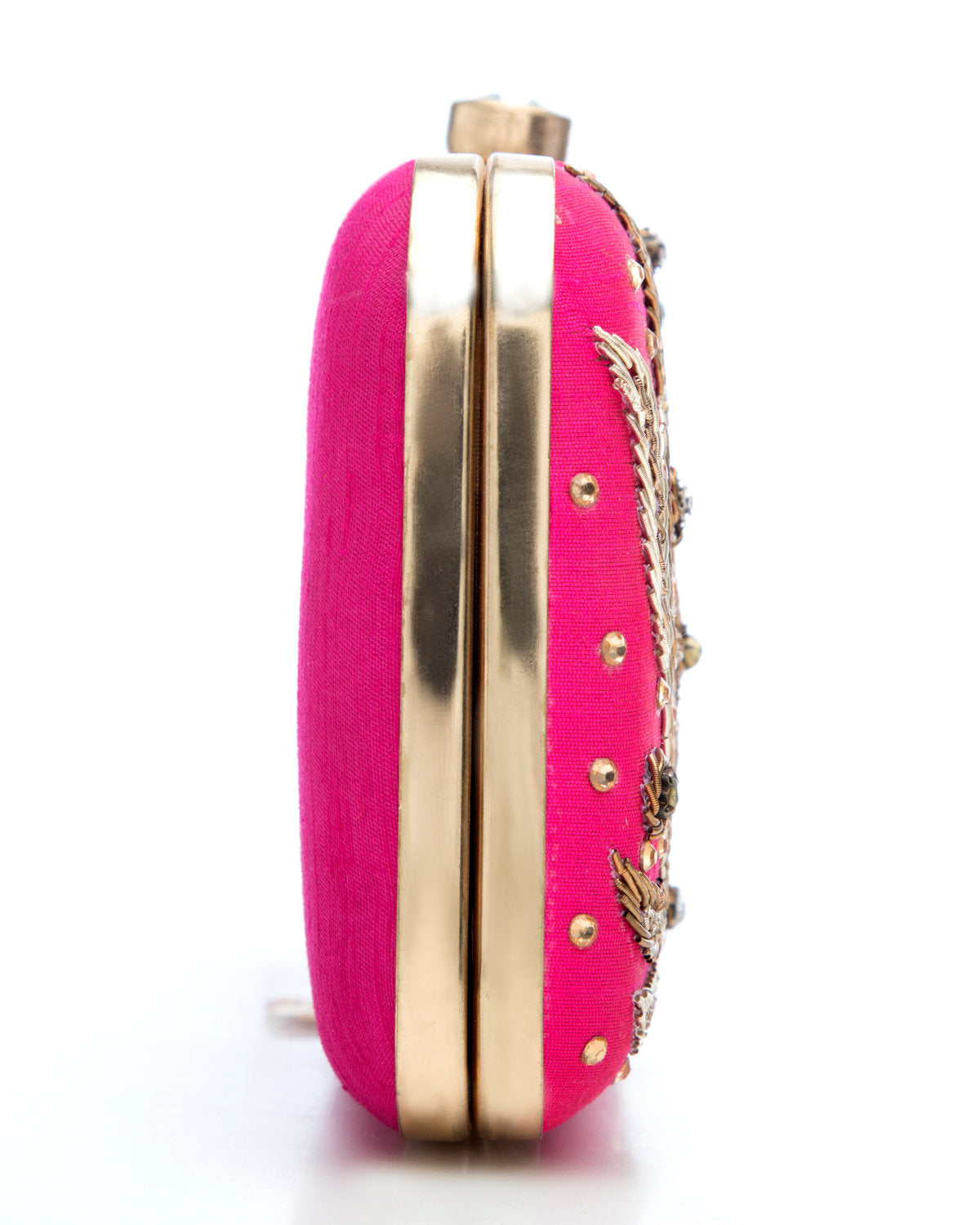 Pink Embroidered Evening Clutch by CERENA Paris — styled