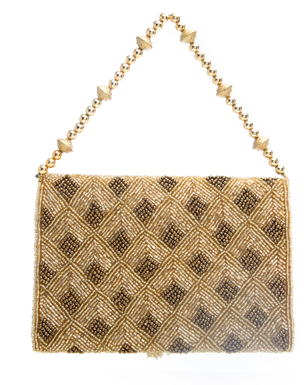 Gold Embroidered Handbag by CERENA Paris — back view