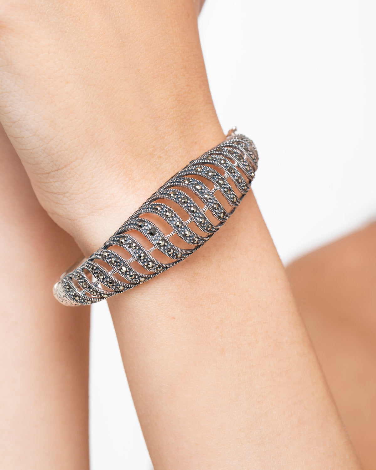 Openwork Cuff Bangle by CERENA Paris — styled