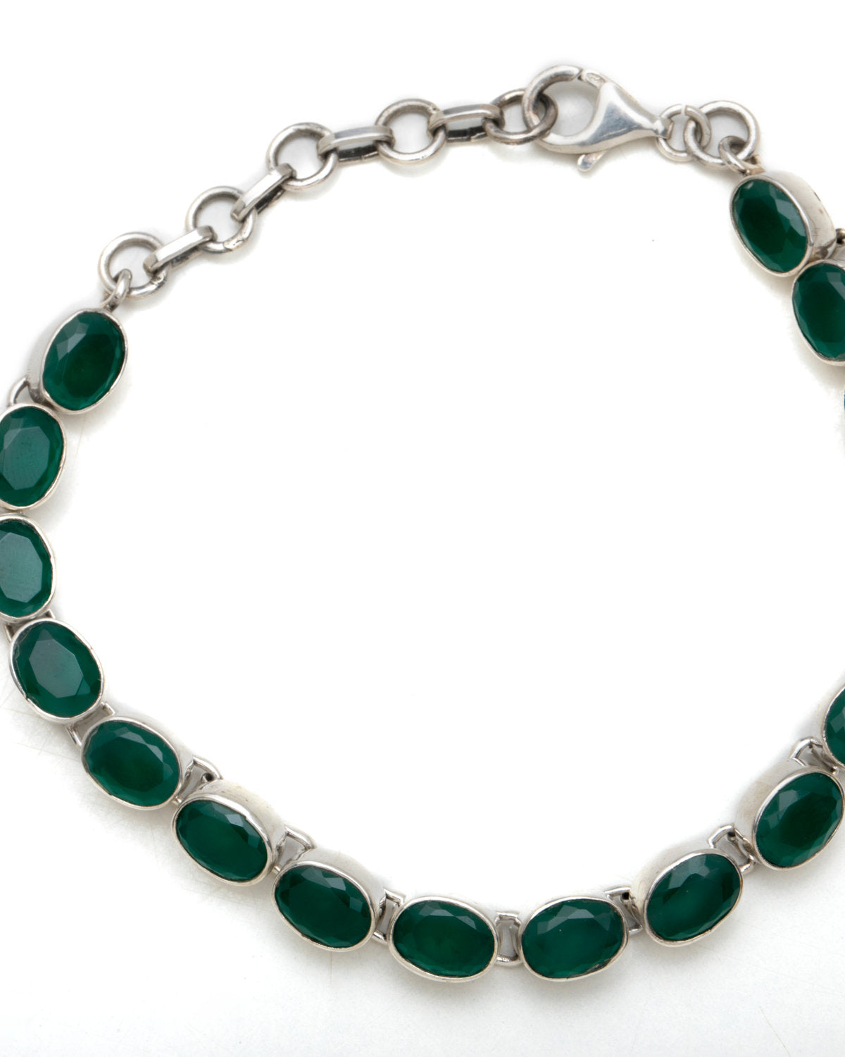 Emerald Evil Eye Charm Bracelet by CERENA Paris — detail