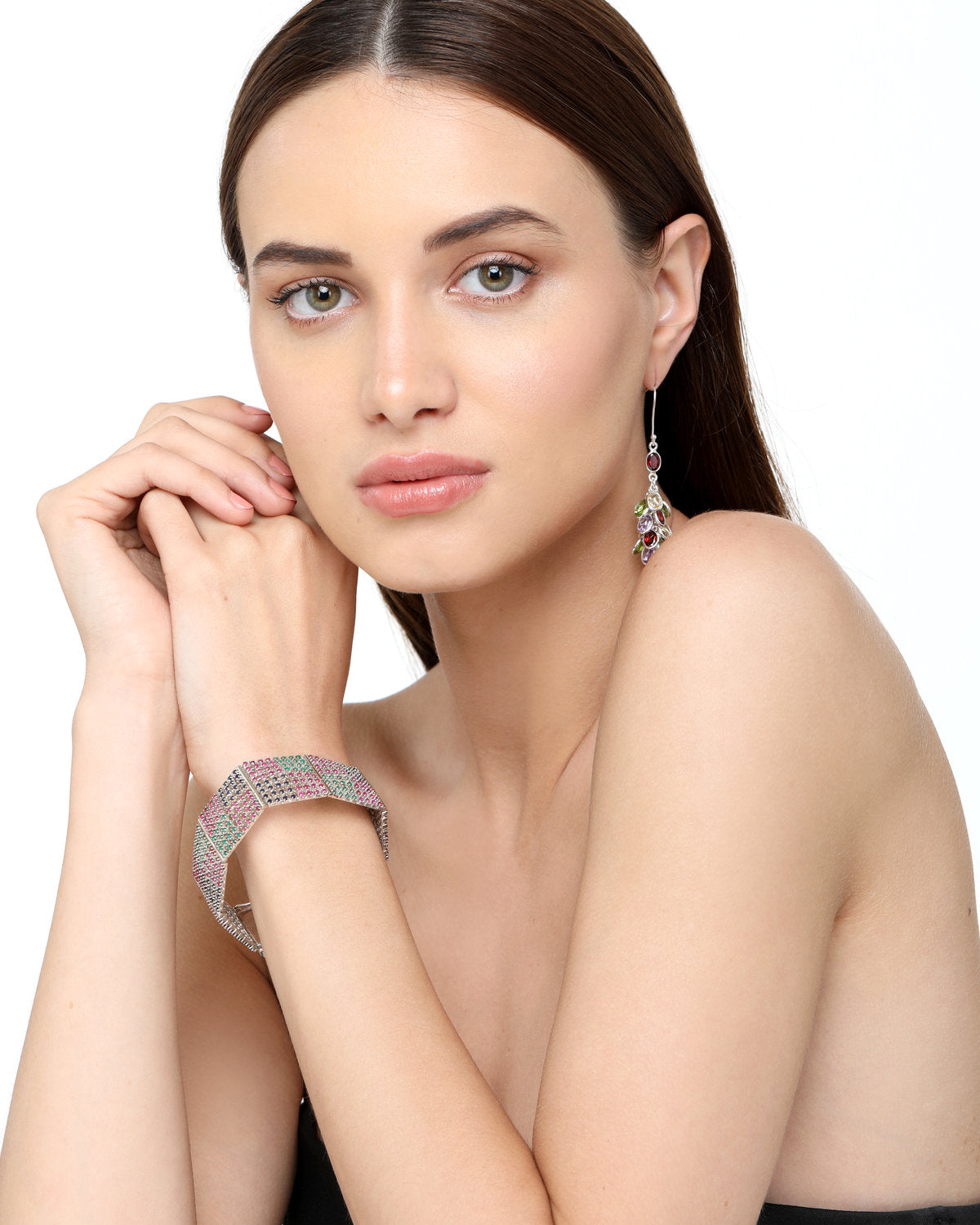 Openwork Cuff Bangle by CERENA Paris — side view