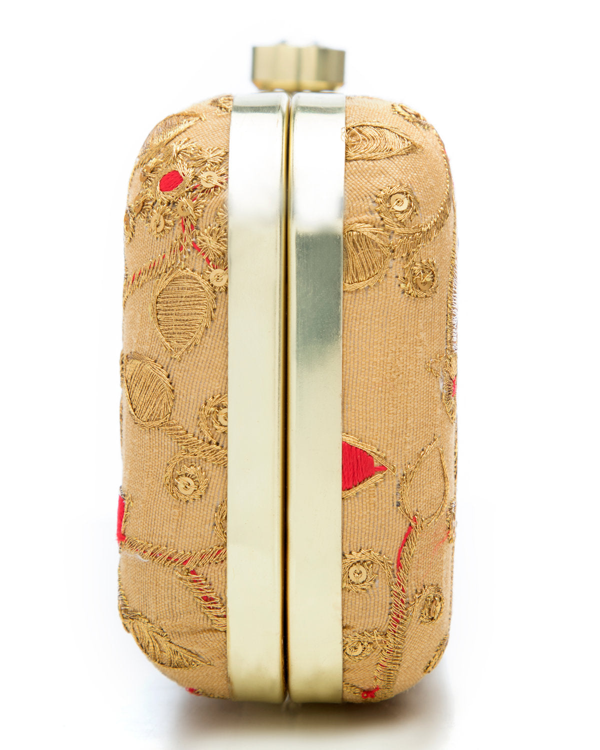 Gold Embroidered Evening Clutch by CERENA Paris — styled