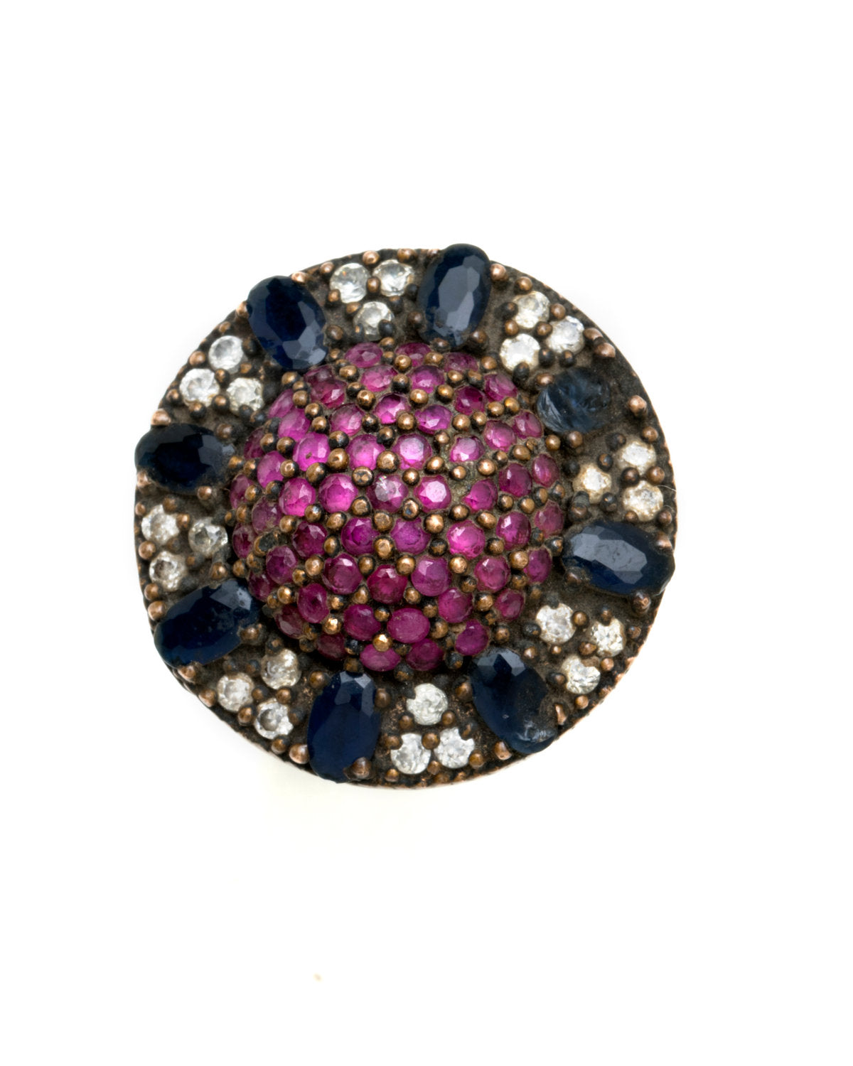 Pink Ruby Blue Sapphire High Jewelry by CERENA Paris — detail