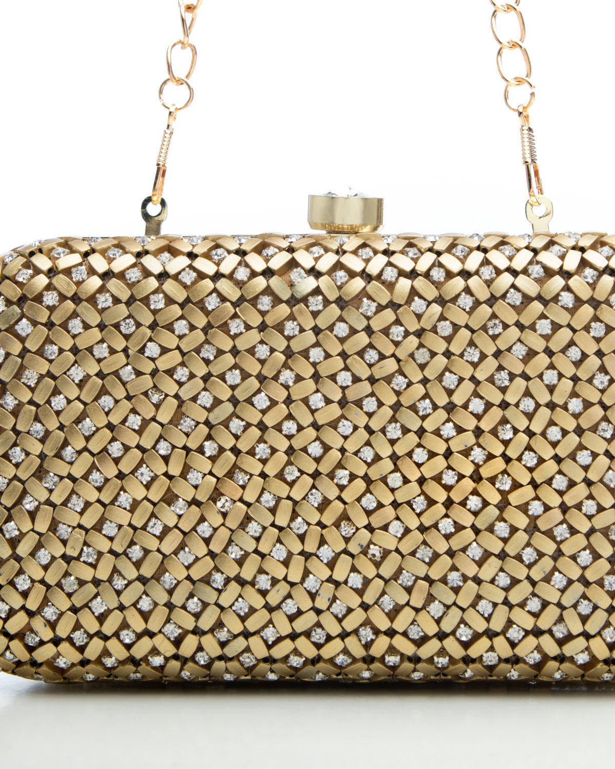 Gold Embroidered Evening Clutch by CERENA Paris — detail