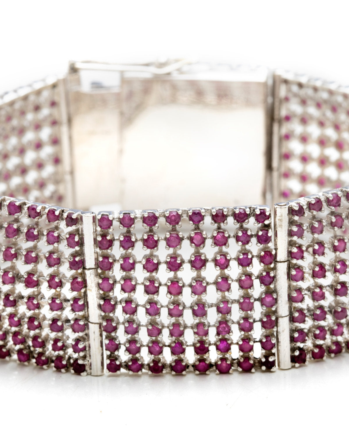 Pink Openwork Cuff Bangle by CERENA Paris — front view